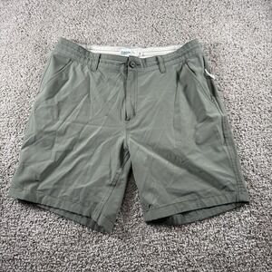 Wellen Shorts Mens 34 Green Sport‎ Chino 8"Golf Performance Casual Activewear